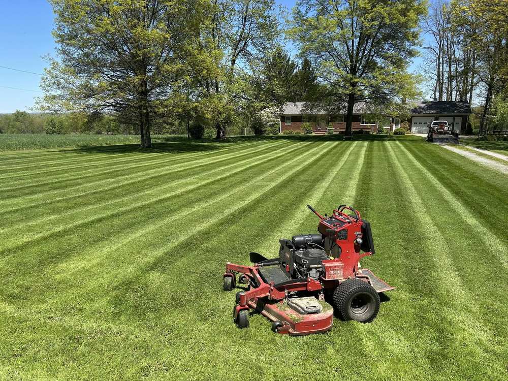 Neatly maintained green lawn on a recurring service route in Florida